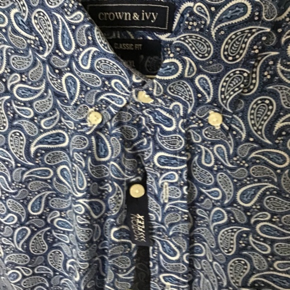 CROWN & IVY LS MENS SHIRT - Picture 4 of 14